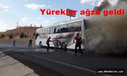 Otobüs alev alev yandı 