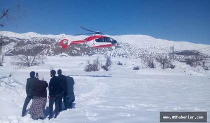 Hasta, Ambulans Helikopterle Kurtarıldı